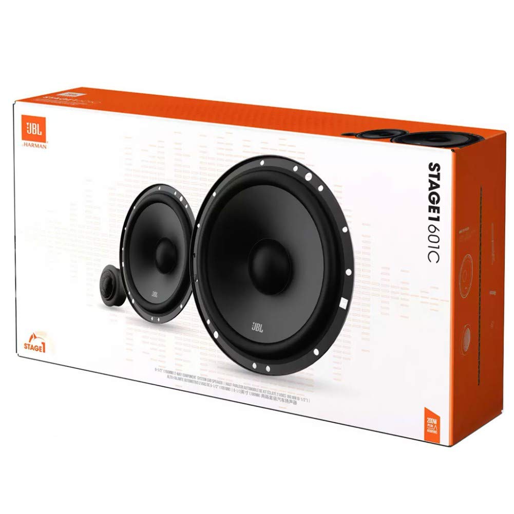 1 kit a 2 vie JBL STAGE1 601C da 6,5" 165 mm 16,50 cm 40 watt rms 200 watt max con 2 woofer 2 tweeter auto 4 ohm spl, a coppia