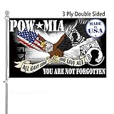 Pow Mia Eagle Flags 3x5 Outdoor Double Sided- Mia Pow Military Flags Heavy Duty You are Not Forgotte