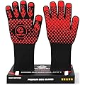 PRO-Series BBQ & Oven Gloves – 1472°F Heat Resistant | EN407 Certified Fireproof/Heatproof Grill Mitts with Silicone Grip | 13” Long for Grilling, Baking, Cooking, Camping & Welding by CASACRAFTY