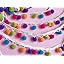 JoyMerit Pompom Band - 1 Yard Bommel Bordüre 4cm Breite In Mehrfarbig