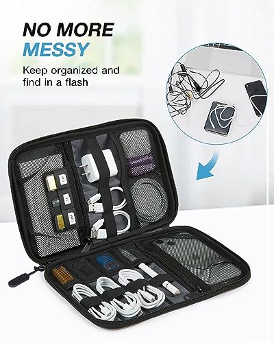 image for BAGSMART Large Electronics Travel Organizer Case, Tech Accessories Cor