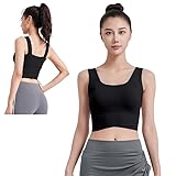 [Senteria] スポーツブラ ヨガウェア レディース 揺れない ブラジャー ピラティス ブラトップ トップス スポブラ ハイサポート 大きいサイズ トレーニング ジム フィットネス ランニング スポーツ 吸汗速乾 ストレッチ 通気性 おしゃれ ブラック XL