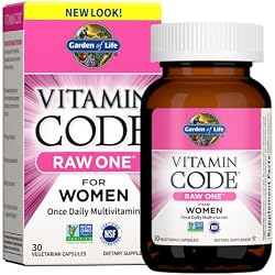 1 of Garden of Life Vitamin Code RAW ONE for Women Once Daily Multivitamin | Whole Food Multivitamin with Probiotics for Energy Metabolism and Digestive Support, Non-GMO, 30 Capsules