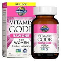 Garden of Life Multivitamin for Women, Vitamin Code Raw One for Women, Once Daily Women's Multi - 30 Capsules, One a Day Vitamins Whole Food Iron, Probiotics for Womens Health, Gluten Free Vegetarian
