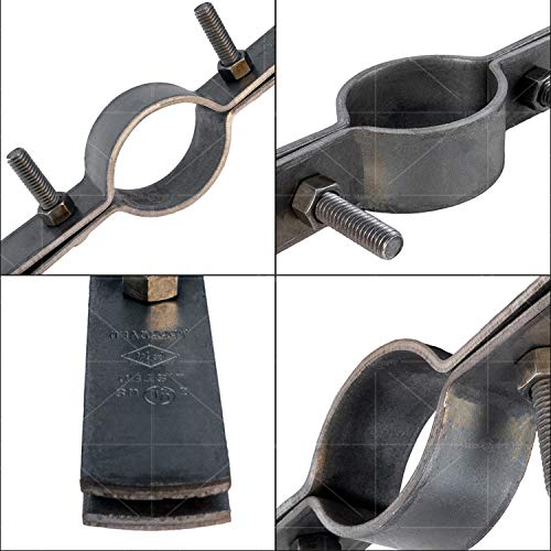 Highcraft DMST-QM12-10 Riser Clamp Vertical Pipe Hanger for Copper, Iron, CPVC, PEX 1/2 in. Uncoated Steel, 10 Pack by HIGHCRAFT - Image 3