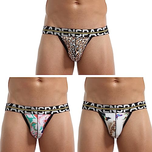 Jockstraps for Men Underwear with Printed, Breathable Mens Jockstrap Ice Silk Bulge Pouch Athletic Supporters4