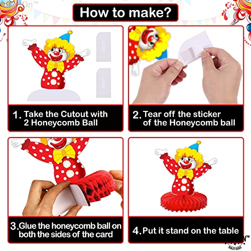 Image of Carnival Centerpieces for Carnival Decorations - Pack of 9 | Carnival Theme Party Decorations | Carnival Centerpieces For Tables Circus Decorations | Circus Theme Party Decorations, KatchOn