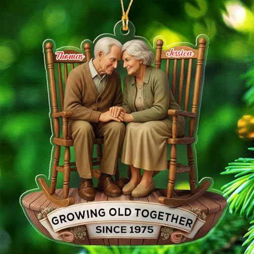 10 Best Rocking Chair for Tall Parents: Ultimate Comfort and Support 7 Personalized Growing Old Together Christmas Ornament 2025, Old Couple Sitting On Rocking Chairs Shaped Ornament Gift for Parents Grandparents,Custom Text Name Mr Mrs Ornaments for Wedding Anniversary