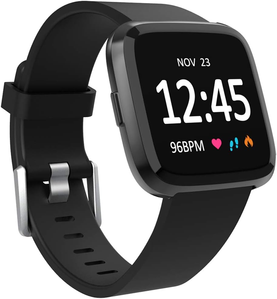 OYODSS Bands Compatible with Fitbit Versa/Versa 2 / Versa Lite, Silicone Adjustable Replacement Classic Accessory Wristband Fitness Straps for Women Men