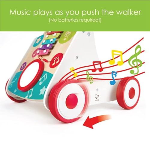 Hape Wooden Push And Pull Music Learning Walker| Multiple Activities Center For Toddlers Ages 10 Months And Up #TOP5
