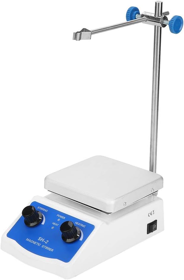 Laboratory Magnetic Stirrer Heating Hotplate Constant Temp UK Plug 220V 500ml Stirring 0-1600rpm Speed Capacity