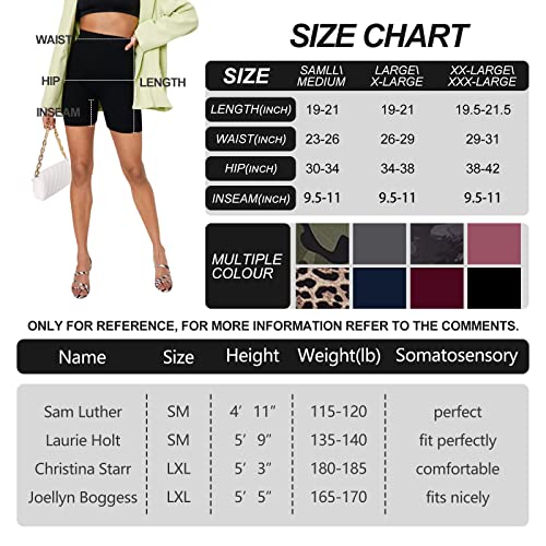 Sundwudu 4 Pack Biker Shorts For Women - 8” High Waist Summer Yoga,Running,Workout Shorts #TOP3