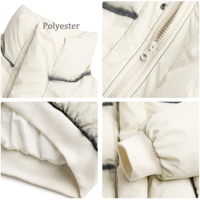 Versatile Stand Up Collar Thickened Cotton Padded Jacket for Men Women on The Street