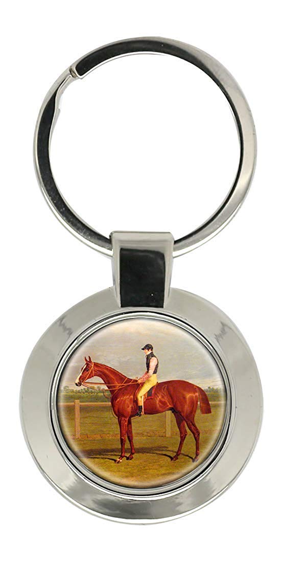 Giftshop Uk Unisex Silver Coloured Metal Racehorse, By Herring Key Ring