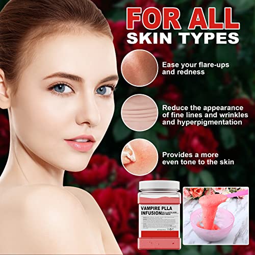Poztl Jelly Mask Powder For Facials, Vampire Lacyic Acid Jelly Face Mask, Professional Peel Off Hydro Face Mask Powder For Fight Fine Lines, Dullness & Uneven Skin Tone, Diy Spa 23 Fl Oz Rubber Mask Powder #TOP1
