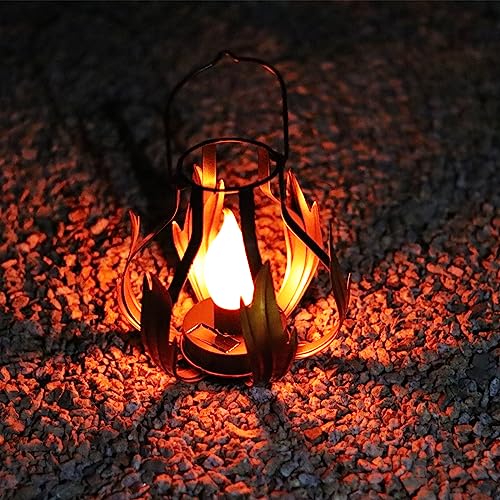 Shichao Solar Outdoor Waterproof Light,Flame Shade Outdoor Light Decoration , Outdoor Chandelier, Solar Outdoor Decorative Light, Suitable For Garden Patio, Patio, Lawn, Desktop #TOP4