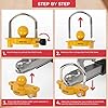 GADLANE Trailer Hitch Lock - Robust Caravan Hitch Lock with 6 Locking Positions for Easy Installation, Made from Heavy Duty Aluminium - Tow Ball Trailer Security Kit - Includes 2 Keys (Yellow) #2