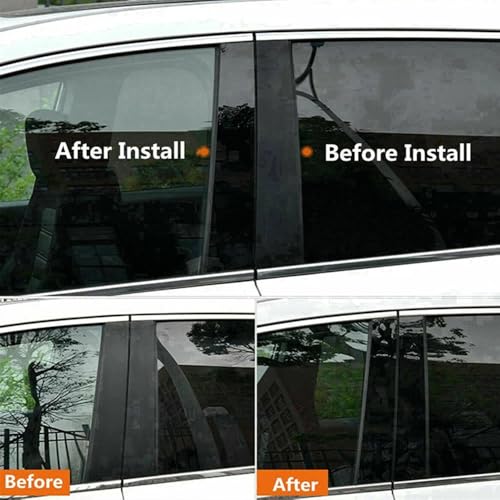 Pilares para coche Mitsubishi Outlander 2013-2021 de 6 piezas en negro brillante 4