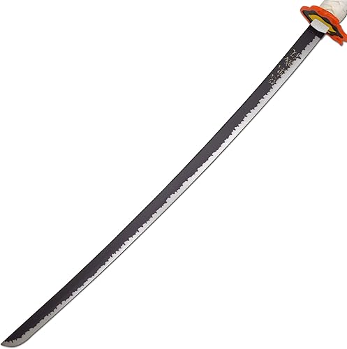 Vista 88 de Espada katana de anime para cosplay, espada Demon Slayer de metal real, acero inoxidable, Rengoku/Tanjiro/Zenitsu/Inosuke Knights, versión exquisita