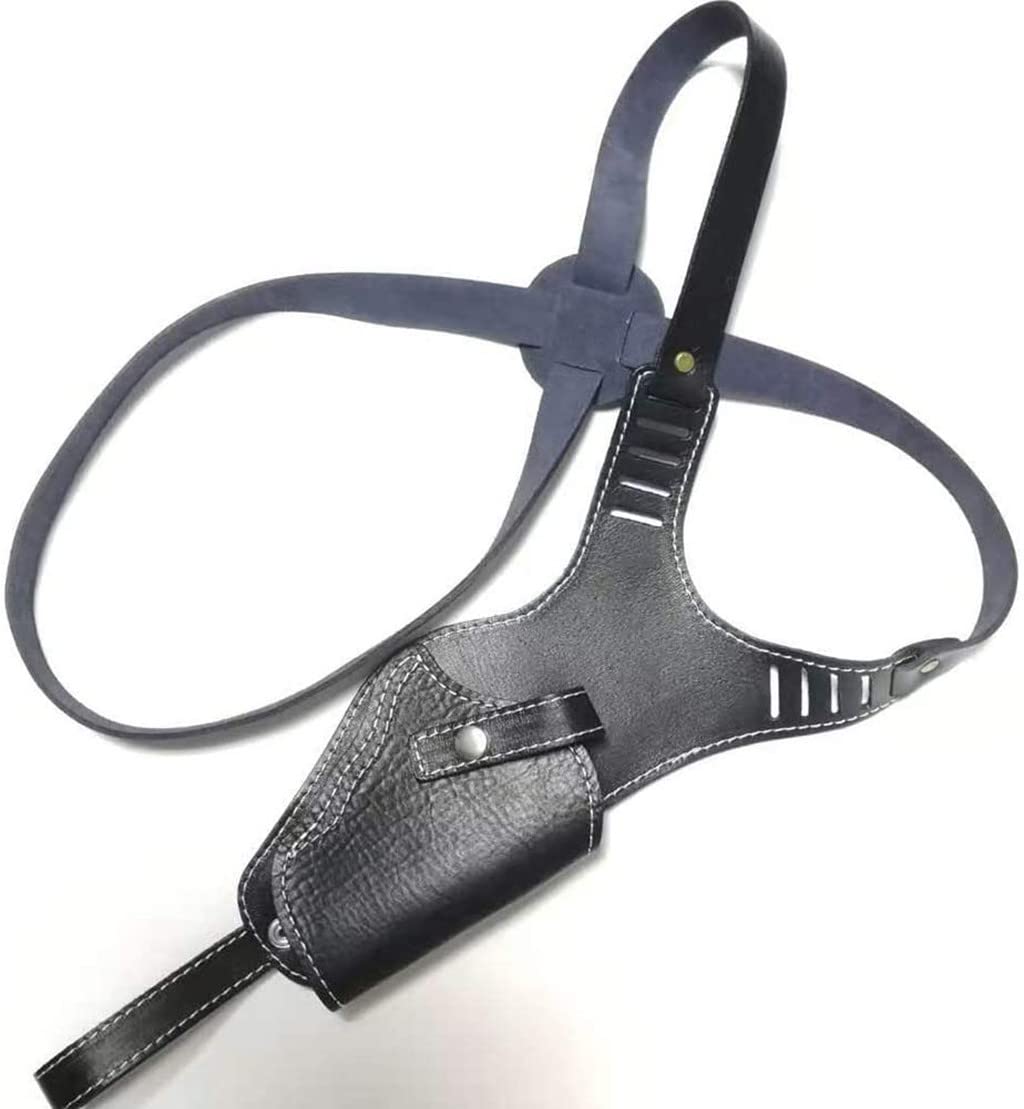 Fondina Tattica per Pistola Della Mano Destra, Fondina per Pistola In Pelle per Ascella Steampunk Portafogli Pelle Antifurto con Cinghie Regolabili per 17 19 31 32 96 92