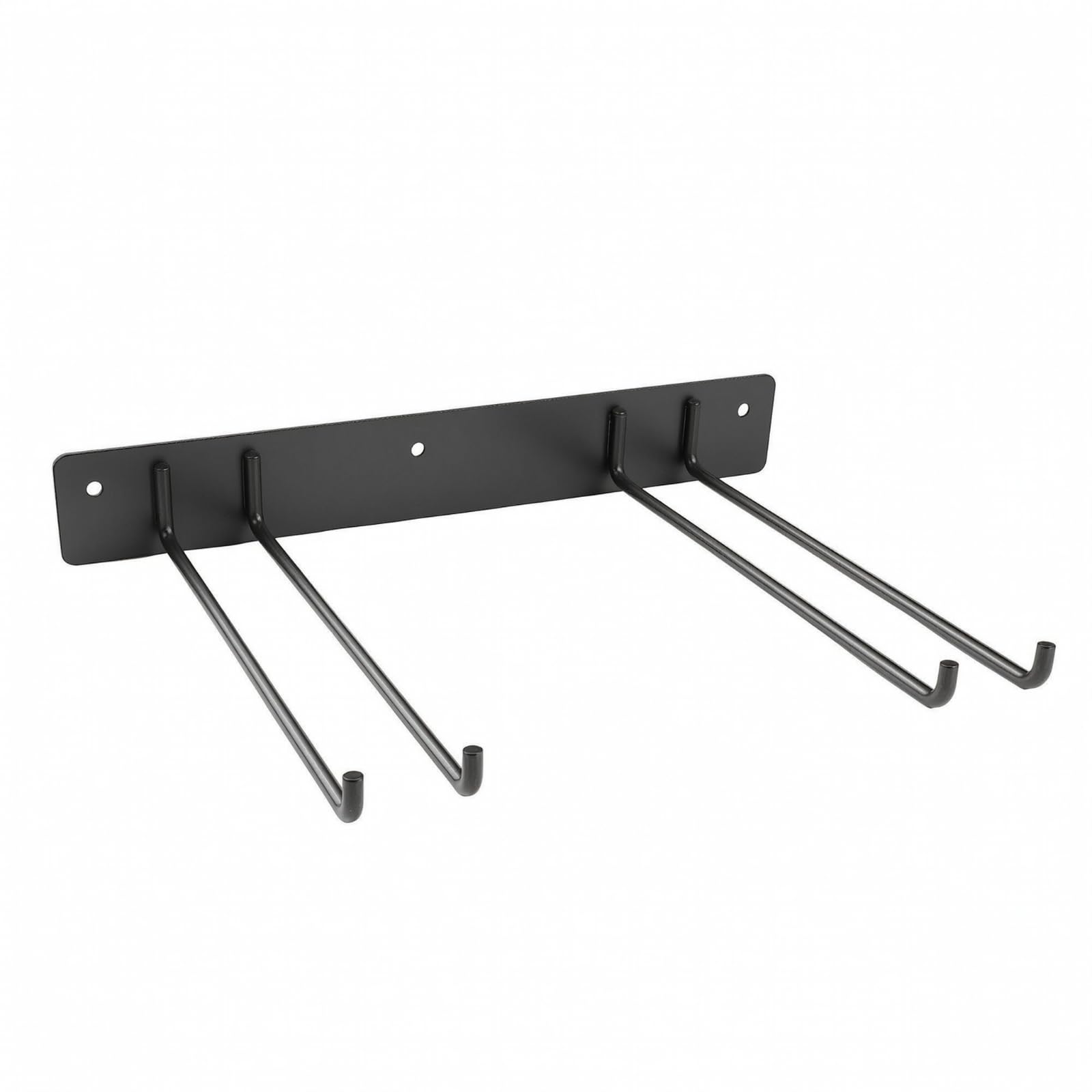 2 Piezas Organizador Herramientas Acero Sólido Negro Impermeable Rack Acero con Brazos y Ganchos Prefabricado para Cobertizo