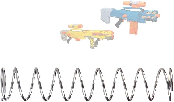 WORKER Spring Upgrade Kit Silver Metal for N-Strike Longshot CS-6 / Zombie Strike ZED Squad Longshot CS-12 Blaster Modify Toy 22 KG