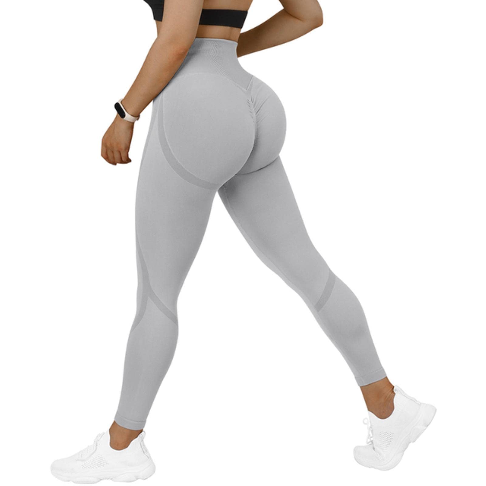 HANFBIO Leggings Senza Cuciture A Vita Alta Donne Push Up Leggings Sport Donne Fitness Running Yoga Pantaloni Energia Leggings Elastici Per Il Fitness