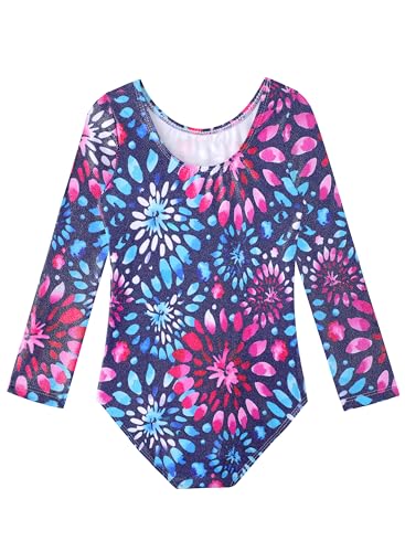 HOZIY Gymnastics Leotards for Girls Unicorn Pink Purple Sparkly Dancewear Activewear Quick Dry