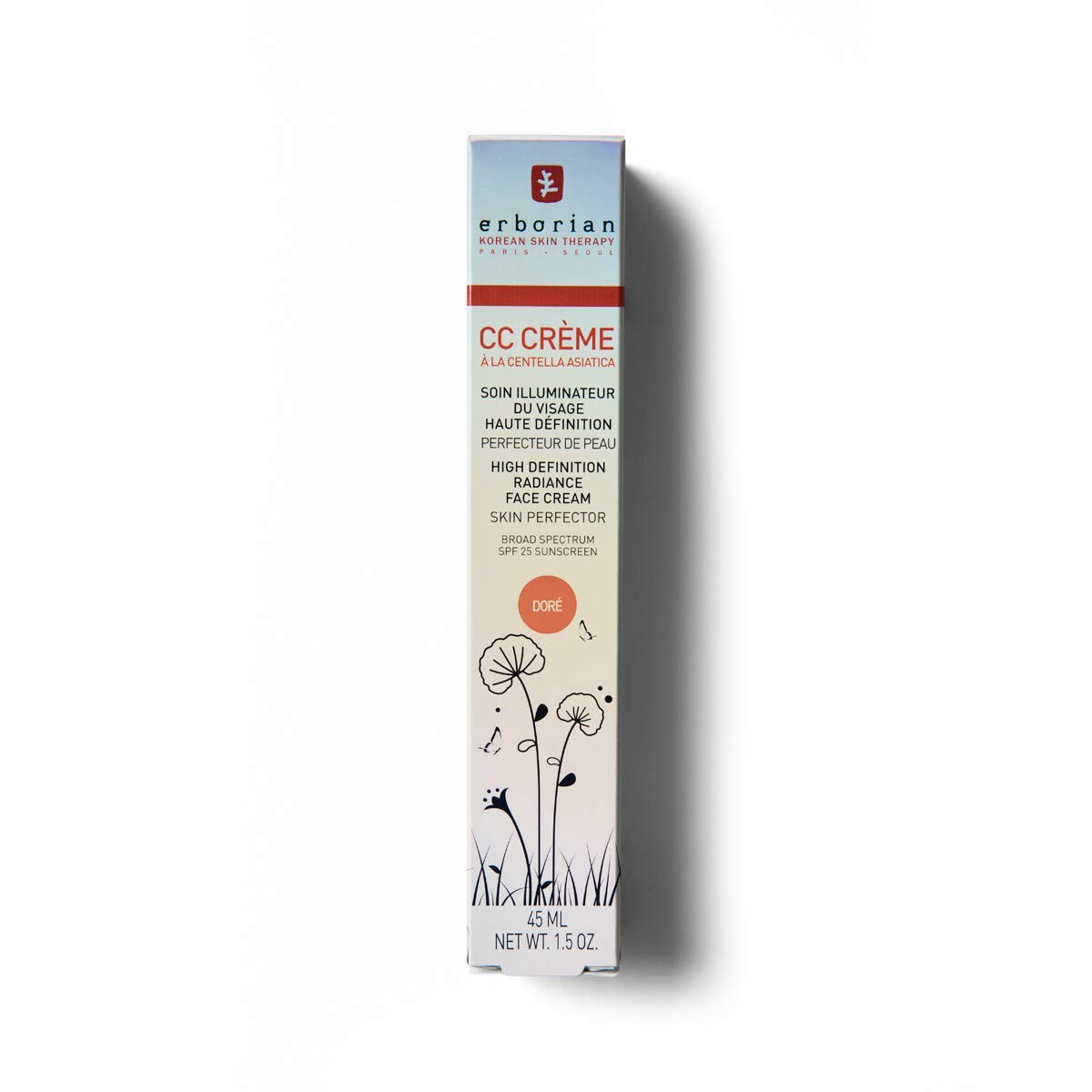 Erborian CC Creme HD á la Centella Asiatica SF45 15 ml unisex, intensywna pielęgnacja nawilżająca do twarzy 45 ml, 1 opakowanie (1 x 0,074 kg)