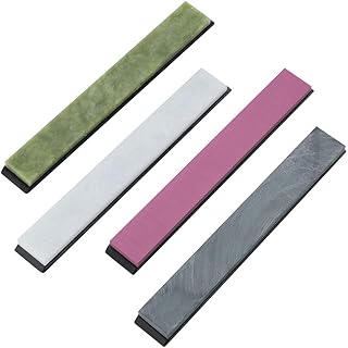 KLFEXVP 4 unids/Set Piedra de afilar Piedra de afilar Colorida con Base for Cuchillos afilador de Cuchillos de ángulo Fijo