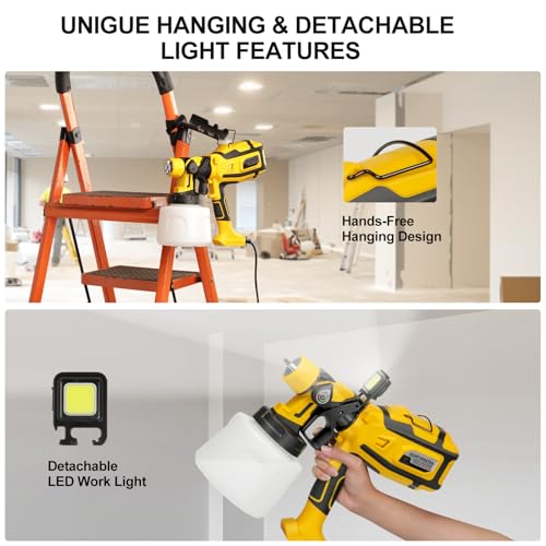 850W HVLP Paint Sprayer, 1400ml Large Capacity GALAX PRO Electric Paint Sprayer,Equipped with 5 Nozzles 3 Spray Modes, up to 650ml/min,Suitable for Spraying Cabinets, Walls and Crafts - Image 5