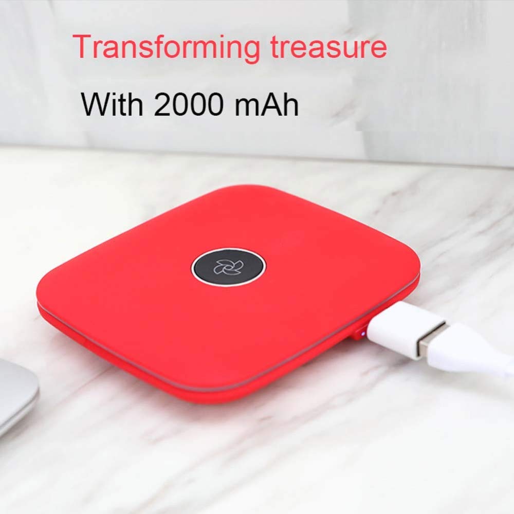 XINYU Espejo De Maquillaje Compacto Luz De Relleno LED Espejo De Vanidad Smart Touch Dimming Charging Treasure Folding Espejo Doble Cara Te Permite Mantenerte Hermosa En Cualquier Momento,Red