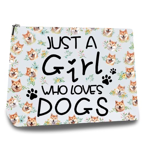 CREATCABIN Trousse Maquillage Chien pour Femme Trousse Voyage Fermeture Éclair Trousse Polyvalente...