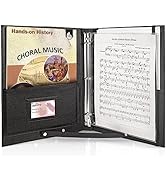 Choral Music Holder, Sheet Music Folder with Handle and Strap, Sheet Music Binder, for Choir Sing...