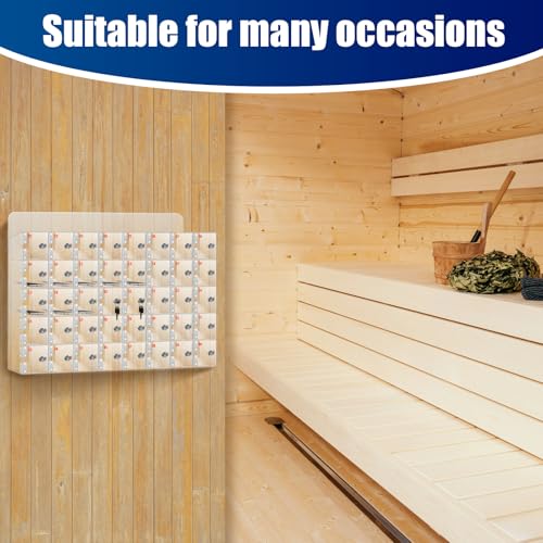 Caja de acrílico para teléfono de 40 compartimentos con llaves para pared 8