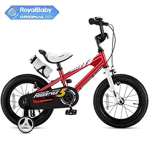 Royalbaby Boys Girls Kids Bike 12 Inch Bmx Freestyle 2 Hand Brakes Bicycles With Training Wheels Child Bicycle Red #TOP1