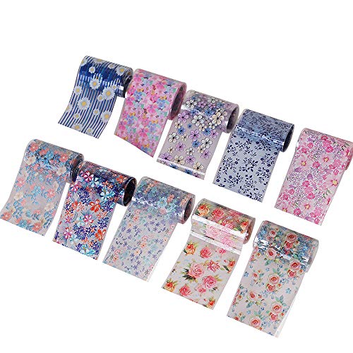 10 pz scatola nail art sticker nail art decalcomania nail transfer sticker nail foil nail decor nail tool strumento fiore floreale serpente vene leopardo