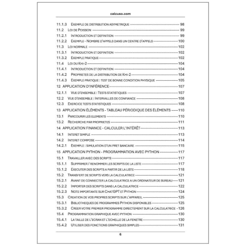 CALCUSO Manuel mathématiques de la NumWorks – 164 Pages au Format 17x24 – Guide Rapide avec exemples Pratiques et Exercices – vue 7