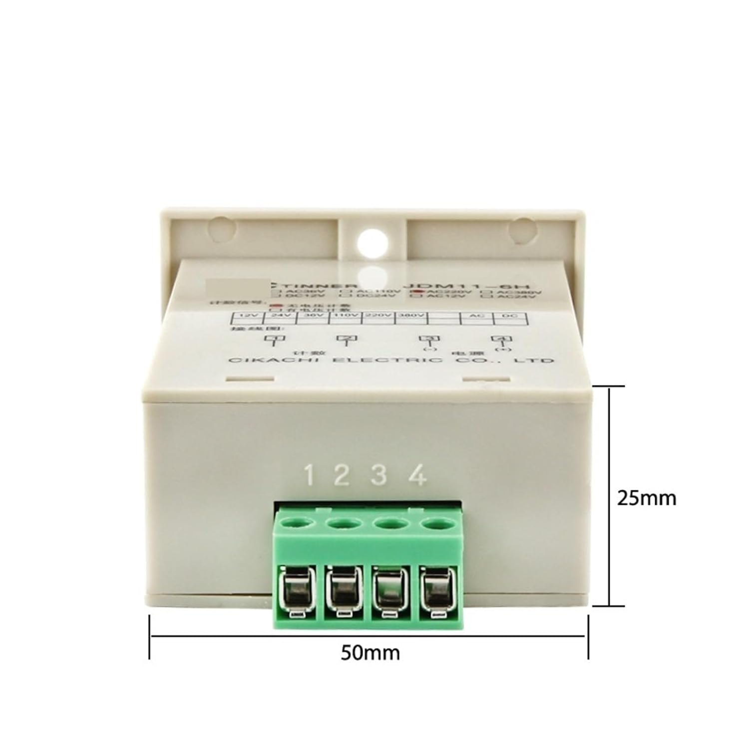 Digital Counter JDM11-6H 6-Digital Electronic Industrial Counter with Iron Foot Switch TFS-1 2Meter Cable 110-220VAC 12-24VDC(12-24V)