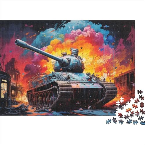 Puzzle 1000 piezas para adultos reto desafiante, rompecabezas de cartón 70x50 cm de tanques