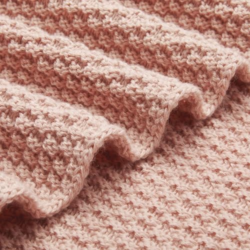 Amazon Basics Raumdekor-Überwurfdecke Kuscheldecke, 127 x 152 cm, Staubrosé – Ansicht 5