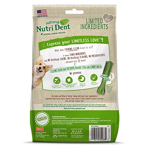 Nylabone Nutri Dent Natural Dental Fresh Breath Flavored Chew Treats Small - Up To 15 Ibs. 28 Count #TOP6