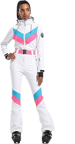 GSOU SNOW Trajes de esquĂ para mujer de una pieza para snowboard invierno impermeable resistente al viento para deportes al aire libre GSOU SNOW Trajes de esquĂ para mujer de una pieza para snowboard invierno impermeable resistente al viento para deportes al aire libre