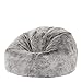 Produktbild Icon Sitzsack Flauschig aus Kunstfell für Kinder, Grau, Kindersitzsack, Groß, Sitzsack Kinder mit Füllung