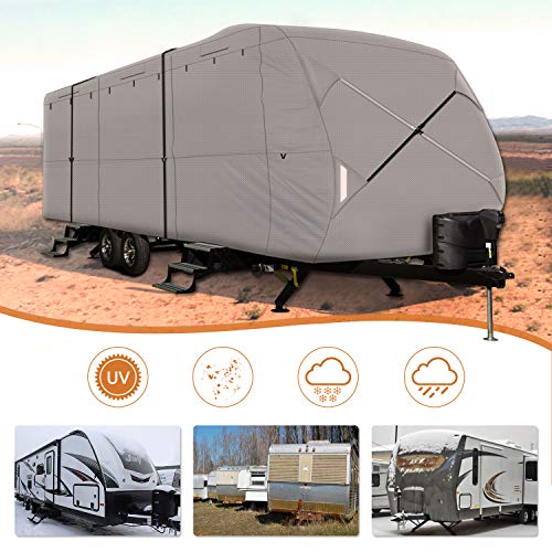 Leader Accessories 16'-18' Travel Trailer Rv Cover Windproof Extra Thick Upgraded 5 Layers Camper Cover With Adhesive Repair Patches #TOP5