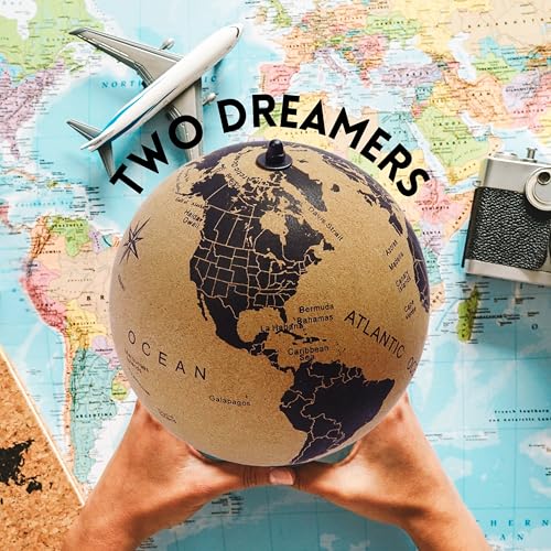 Large Cork Globe with 300 Push Pins 12.6" Tall | World Travel Map with Metallic, Colored & National Flags Push Pins | 3D World Map Pin Board for Home or Office | Gift for Travelers, Couples & Families | Aesthetic Decor by TWO DREAMERS - Image 9