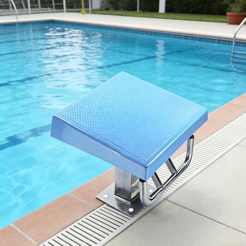 Heavy Duty 304 Stainless Steel Pool Diving Board, Professional Competition Diving Platform with Backstroke Handle, Indoor Outdoor Inground Pool Jump Stand Junior Version