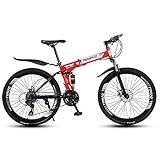 [MATERIAL DE ALTA CALIDAD]: la bicicleta tiene un marco de acero resistente y duradero, por lo que puede usarla en cualquier situación. Además, el 85% de las bicicletas están preinstaladas, basta con ajustar los frenos y las marchas y podrás empezar a montar de inmediato.