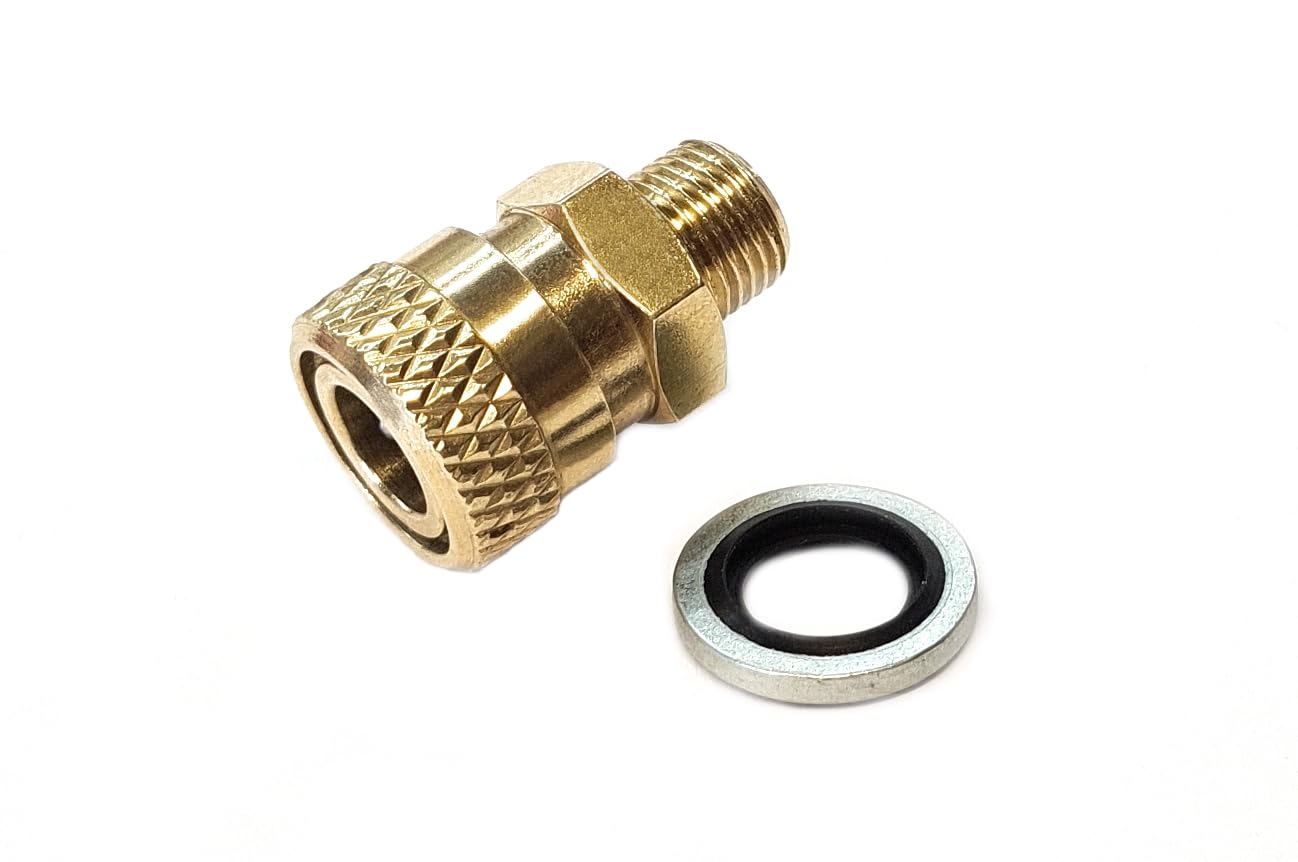 Delta-P Women's 1/8 Inch Bsp Quick Release Coupler Fittings Used On Charging Adapter Kit For Air Rifles Pcp + Bonded Washer