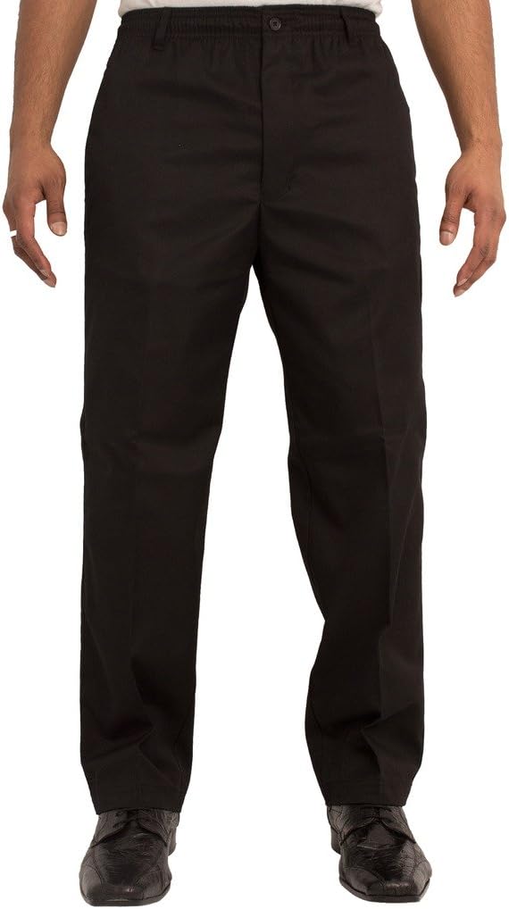 CarabouMens Elastic Waist 32 โ 60 inch Rugby Trousers Comfort Casual Pants Lounge Bottoms Black Navy Grey Beige Blue Grey Fully Elasticated Draw Strings Extra Short Regular Long 27 29 31